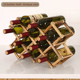 Quality Wooden Wine Bottle Holders Creative Practical Collapsible Living Room Decorative Cabinet Red Wine Display Storage Racks - Wines Club