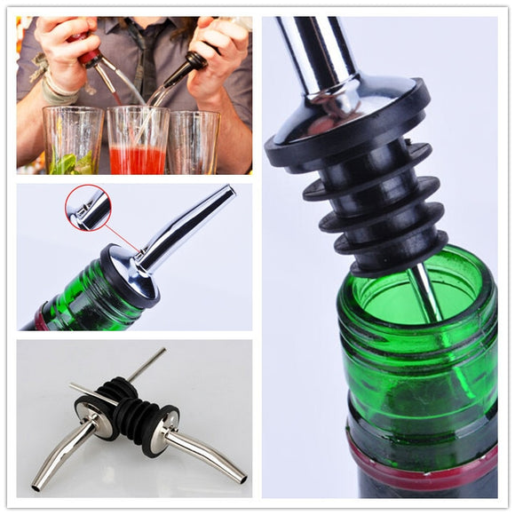 1pcs Stainless Steel Wine Mouth Wine Stoppers Bottle Cork Pourer Wine Mouth Metal Bottle Stopper Flairtending - Wines Club