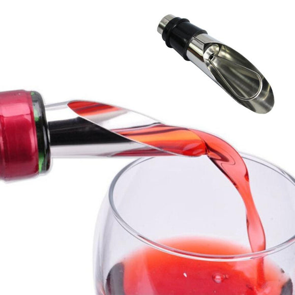 Liquor Spirit Pourer Flow Wine Bottle Pour Spout Stopper Stainless Steel Cap - Wines Club