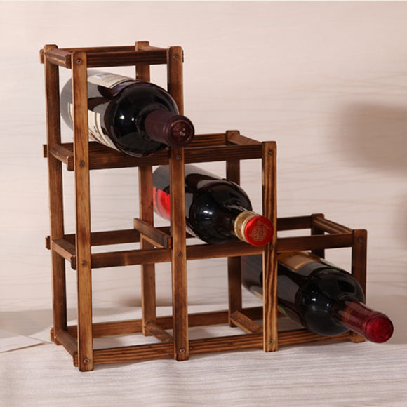 1PC wood wine holder High quality Solid Wood Folding Wine Racks Foldable Wine Stand Wooden Wine Holder Home Organizer Rack - Wines Club