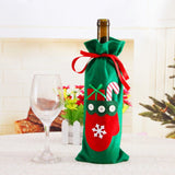 Christmas Tree Snowman Design Wine Champagne Bottle Cover Red Wine Gift Bags Pretty Merry Christmas Decoration Supplies Xmas Home Ornaments Santa Reindeer Dinner Party - Wines Club