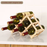 Quality Wooden Wine Bottle Holders Creative Practical Collapsible Living Room Decorative Cabinet Red Wine Display Storage Racks - Wines Club