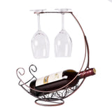 Newly Red Wine Rack Wine Glass Holder Shelf Bottle Rack Pirate Ship Goblet Decoration Racks GHS99 Free Shipping - Wines Club