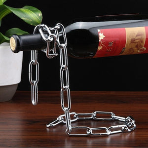 Magic Metal Hanging Suspension Chain Wine Racks Creative Bar Stand Bracket Display Kitchen Dining room cellar Bar Stand Holder - Wines Club