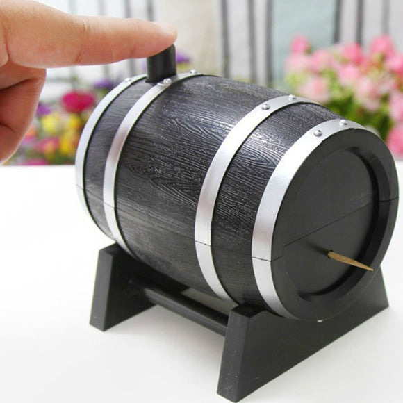 2017 New Arrival Household Wine Barrel Plastic Automatic Toothpick Box Container Dispenser Holder Popular New - Wines Club