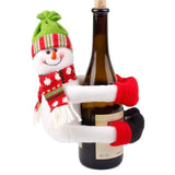 FENGRISE Christmas Wine Bottle Cover Snowman Santa Claus Bottle Cover Dinner Table Christmas Decorations for Home Xmas Ornaments - Wines Club