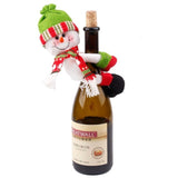 FENGRISE Christmas Wine Bottle Cover Snowman Santa Claus Bottle Cover Dinner Table Christmas Decorations for Home Xmas Ornaments - Wines Club