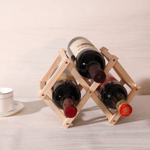 Wooden Wine Bottle Holder Wine Rack Organizer Kitchen Bar Counter Wine Stand Display Shelf - Wines Club