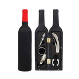 Creative Multifunction Stainless Steel Can Opener Wine Bottle Corkscrew Set Bottle-Shaped Holder Bottle Jar Opener Gift - Wines Club