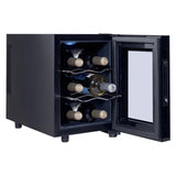 Goplus 6/12/18 Bottles Thermoelectric Wine Cooler Freestanding Temperature Display Bar Kitchen Wine Cooler Glass Door HW54591 - Wines Club