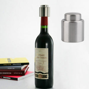 Hot Hot Reusable Stainless Steel Vacuum Sealed Wine Bottle Freshen Stopper Champagne Wine Preserver Pump Sealer Bar Stopper - Wines Club
