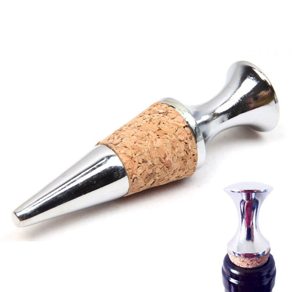 2017 Home Use Silver Zinc Alloy Glyptostrobus Cork Wine Bottle Stopper Kitchen Tools Drop Shipping - Wines Club