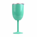 Glass Wine Goblets Stainless Steel Wine Glass Double Walled Beer Wine Glasses with Removeable Sliding Closure Lid - Wines Club