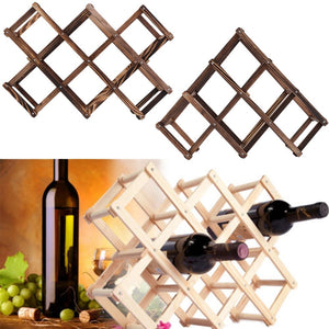 New Classical Wooden Red Wine Rack 3/6/10 Bottle Holder Mount Kitchen Bar Display Shelf High Quality - Wines Club