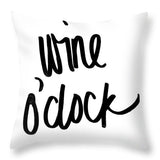 Wine O'clock Throw Pillow - Wines Club