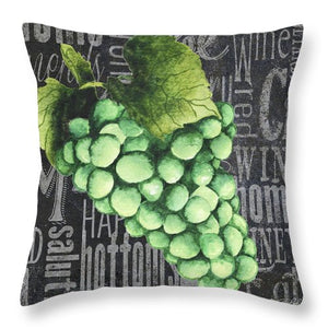 Wine Grapes II Throw Pillow - Wines Club