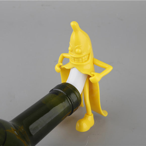 Bar Tools Beverage Closure Cap Kitchen Cartoon Banana Red Wine Bottle Stopper Beer Soda Wine Stopper Silicone Beer Cork - Wines Club