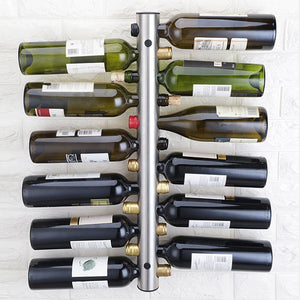 Stainless steel red wine rack, wall hung vertical creative wine rack, Bottle wall mounted  European Style free shipping - Wines Club