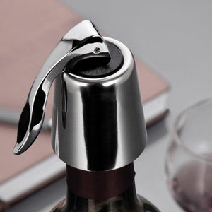 Stainless Steel Reusable Vacuum Sealed Red Wine Bottle Stopper Cap Plug E5M1 - Wines Club