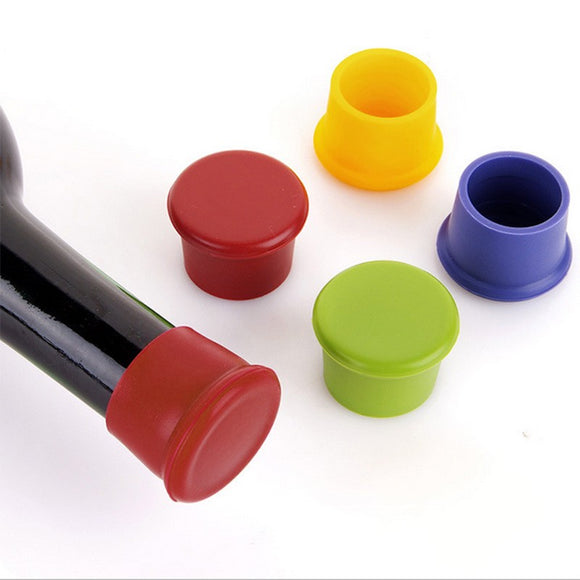 2PC Silicone Wine Beer Cover Bottle Cap Stopper Beverage Home Kitchen Bar Tools - Wines Club
