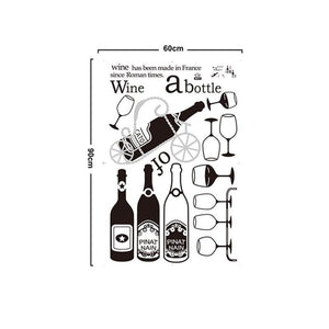 Red Wine Glass Summer Drink Wall Sticker Decal Art Home Decor - Wines Club