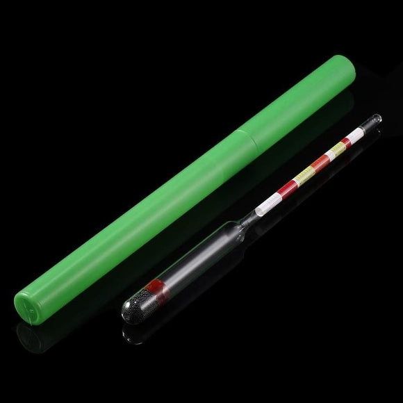 255mm Glass Hydrometer Distilled For Homebrew Alcohol Beer/Wine Making Tester (Color: Green) - Wines Club