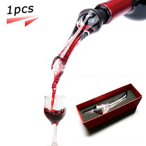 Wine Aerator Pourer Premium Decanter Spout Aerating Pourer Bottle Top Air Funnel for Superior Aeration Travel Size Wine Decanter Crystal Breather with Gift Box (Clear) Breather - Wines Club