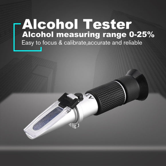 Handheld Refractometer 25-40% Sugar 0-25% Alcohol Concentration Optical Wine Content Meter Mini ATC Measuring Tester - Wines Club