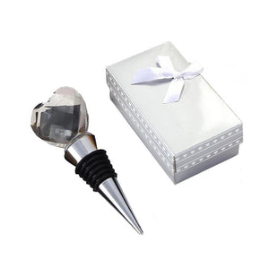 Personalized Crystal Wine Stopper Heart Shaped - Wines Club
