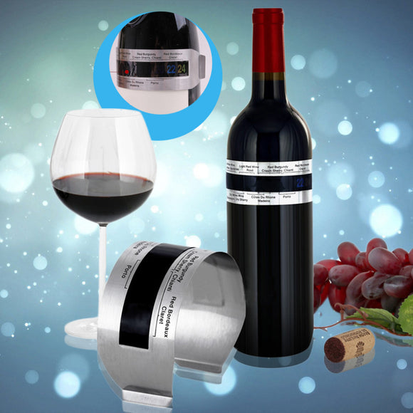 Stainless Steel Intelligent Display LCD Electric Red Wine Bottle Digital Thermometer Temperature Meter Kitchen Tools - Wines Club