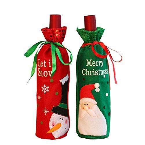 2pcs Christmas Snowman Wine Bottle Bags - Wines Club