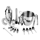 New 16PCS/SET Stainless Steel Cocktail Shaker Mixer Wine Martini Drink Bartender Kit Bars Set Tools - Wines Club