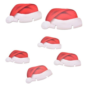 2018 Christmas 10pcs SANTA Hat Wine Glass Decorations  Christmas Table Place Name Cards - Wines Club