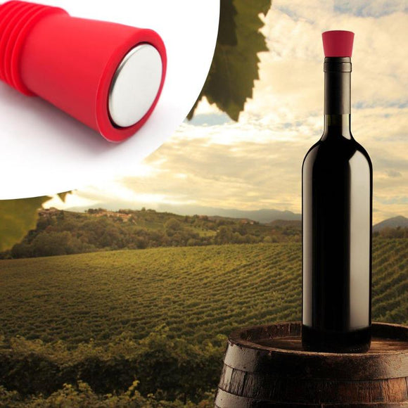 Wine Stoppersl Silicone Red Wine Stopper Vacuum Sealed Wine Bottle Stopper Cap Champagne Sealer Bar Kitchen Tools - Wines Club