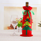Christmas Tree Snowman Design Wine Champagne Bottle Cover Red Wine Gift Bags Pretty Merry Christmas Decoration Supplies Xmas Home Ornaments Santa Reindeer Dinner Party - Wines Club