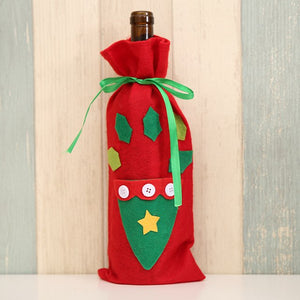 Christmas Decorations Santa Claus Wine Bottle Cover Bag Champagne Bottle Holder Bags For Home Dinner Party Table Decoration 2019 - Wines Club