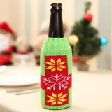 Christmas Decorations Christmas Champagne Wine Bottle Knitting Cover Bag Banquet Party New Year Dinner Party Decoration Supplies - Wines Club