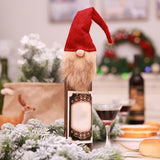 Christmas Santa Claus Knitting Red Wine Bottle Cover For Bar Christmas Snowman Bottle Bag Decoration Dinner Table Decor For Home - Wines Club
