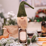Christmas Santa Claus Knitting Red Wine Bottle Cover For Bar Christmas Snowman Bottle Bag Decoration Dinner Table Decor For Home - Wines Club
