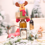 Christmas Decorations For Home Lovely Santa Claus Wine Bottle Cover Cap Dinner Party Table Christmas Decorations 2018 Banquet - Wines Club