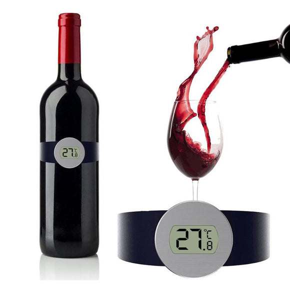 -9  ~ 65 degree Digital Thermometer Champagne Wine Bottle Snap Wine Thermometer Kitchen Bar Accessories - Wines Club